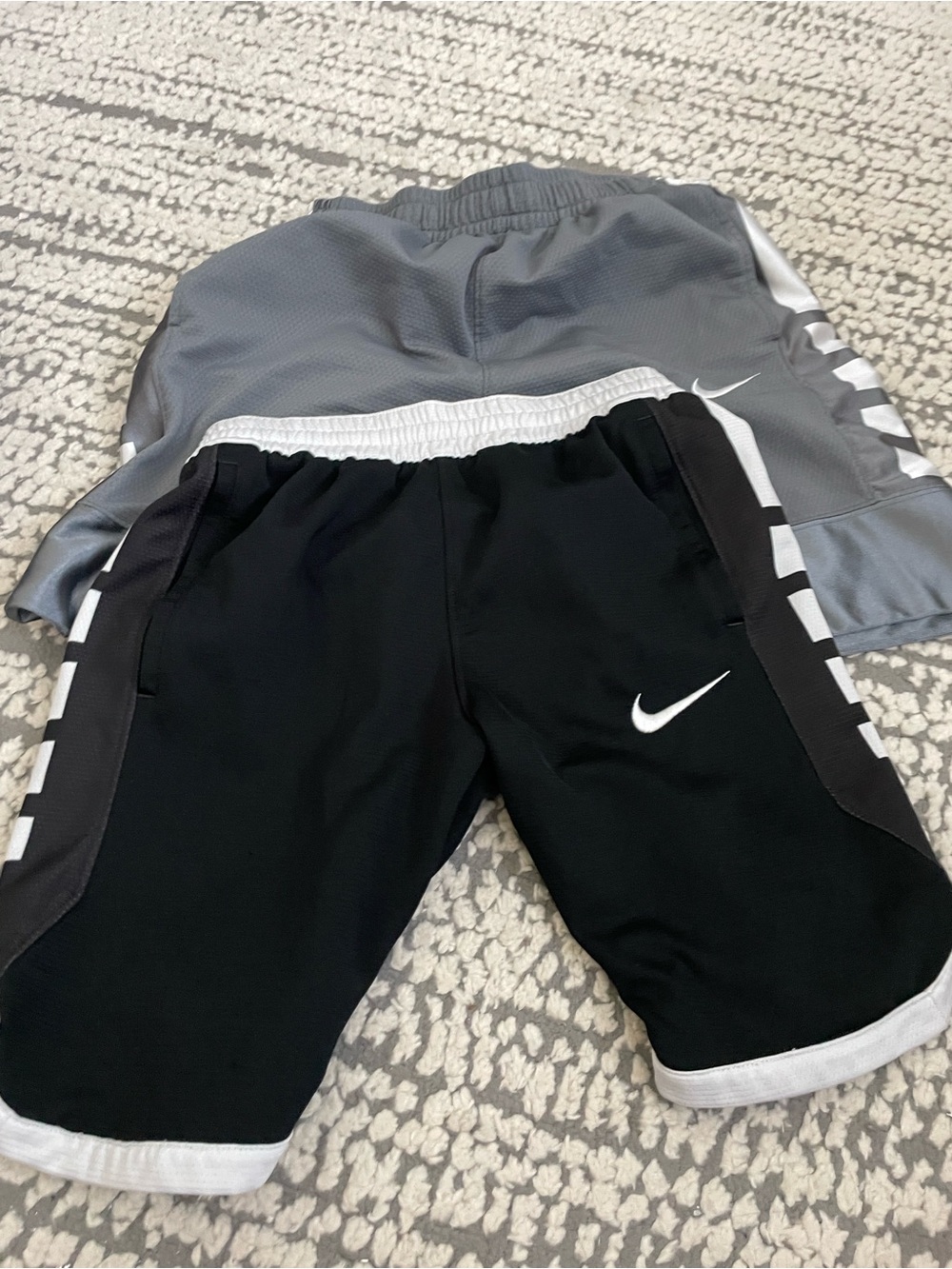 Nike Kids Black and Gray Athletic Shorts (2-Pack)